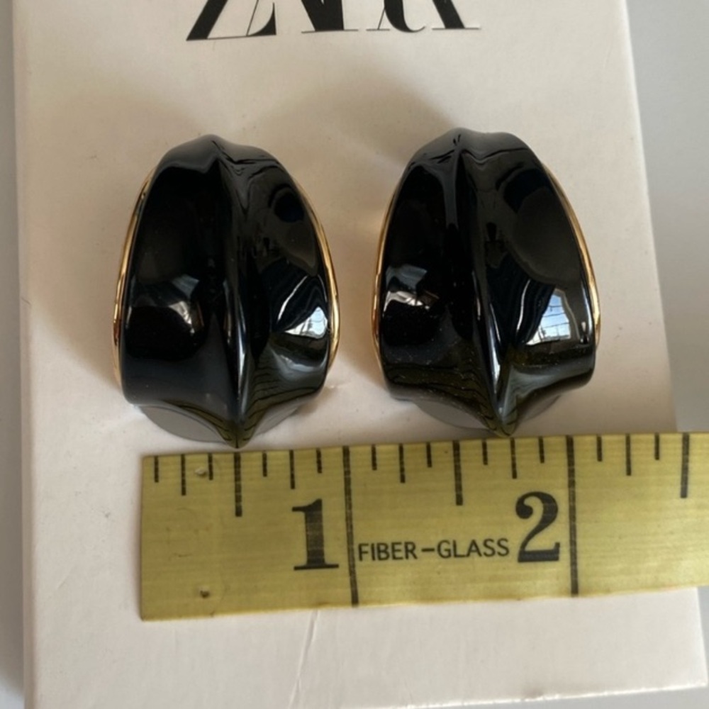NWT Zara Resin Hoop Earrings - Picture 12 of 12